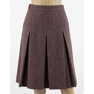 Vintage J.G. Hook Wool Blend Herringbone Skirt Size 10 Office Core Dark Academia